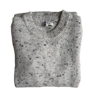 Madewell Donegal Button-Sleeve Sweater-Dress (Donegal Snow) - Size Small